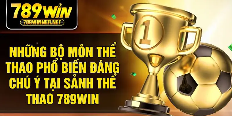 Những bộ môn thể thao phổ biến đáng chú ý tại sảnh thể thao 789Win